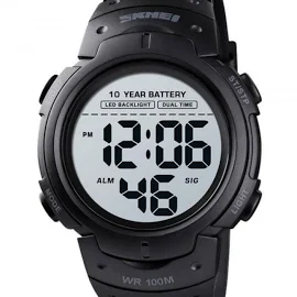 Мужские спортивные тактические часы Skmei Neon 10 Bar Black