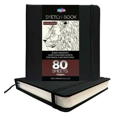 Скетчбук у твердій обкладинці 80 аркушів