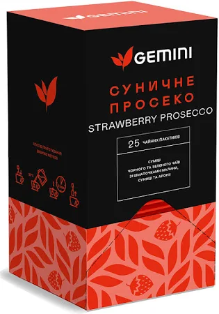 Чай Gemini Суничне Просеко 25 шт.