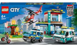 LEGO City Центр управления спасательным транспортом 706 деталей (60371)