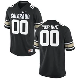 Custom Colorado Buffaloes Jersey Name and Number NCAA College Football Black Replica