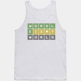 BijStore Wordle Is My World Tank Top | Wordle