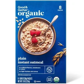 Good & Gather Organic Plain Instant Oatmeal - 7.9 oz