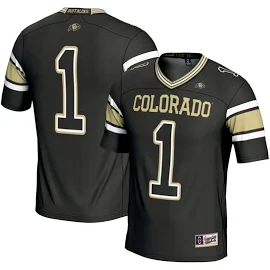 Men's Gameday Greats #1 Black Colorado Buffaloes Endzone Football Jersey Size: Small