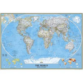 National Geographic World Classic Wall Map, Laminated