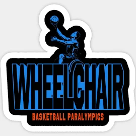 Wheelchair Basketball Paralympics Sticker