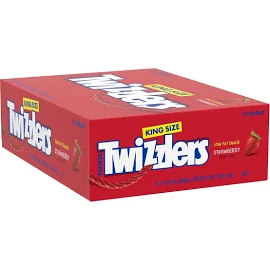 Twizzlers Twists King Size Strawberry 5oz 15 Count 8 Pack