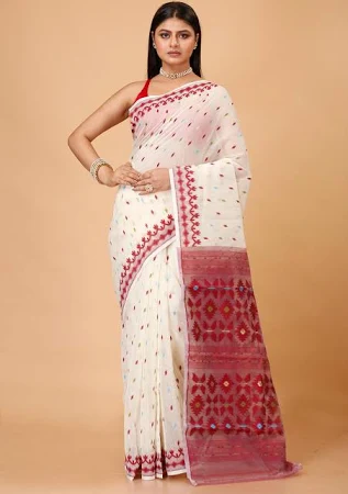 Jamdani Saree with Soft Cotton Muslin