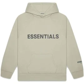 Fear of God Essentials 3D Silicon Applique Pullover Hoodie Moss