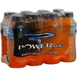 Powerade Sports Drink + B Vitamins, Orange - 8 pack, 20 fl oz bottles