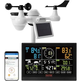 VEVOR 7.5 in. 7-in-1 Wi-Fi Weather Station