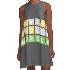 Wordle Word Game A-Line Dress | Redbubble Wordle Dresses