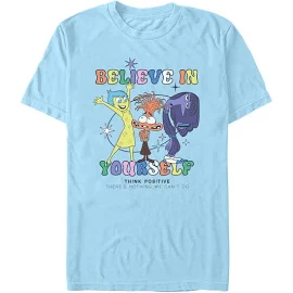 Men's Inside Out 2 Believe in Yourself Trio Graphic T-Shirt, Size: 3XL, Blue