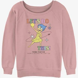 Disney Pixar Inside Out 2 Let's Do This Joy Womens Slouchy Sweatshirt