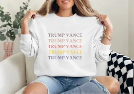 HomeSweetTeesCo Trump Vance 2024 Sweatshirt, Vintage Trump Sweatshirt, Republican Shirts, Maga Sweatshirt, Trump Supporter Gift, Maga, Trump Election Tee