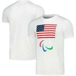 Outerstuff Men's U.S. Paralympics White Flag T-Shirt Size: Large