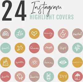 Instagram Highlight Cover | Instagram icon for bloggers and influencers | Instagram pack | Social Media Pack