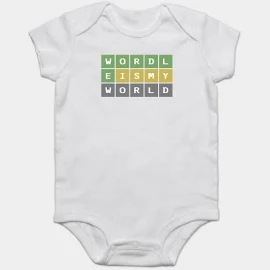 Wordle Is My World Onesie | Wordle