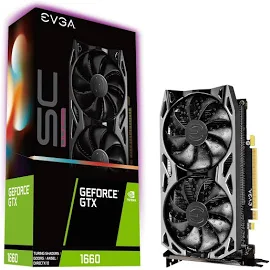 EVGA GeForce GTX 1660 SC Ultra Gaming Graphic Card - 6 GB GDDR5