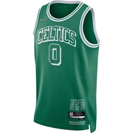 Nike Men's Jayson Tatum Boston Celtics City Edition Dri-Fit NBA Swingman Jersey Green M