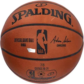 Boston Celtics Spalding Game-Used Basketball from The 2020-21 NBA Season