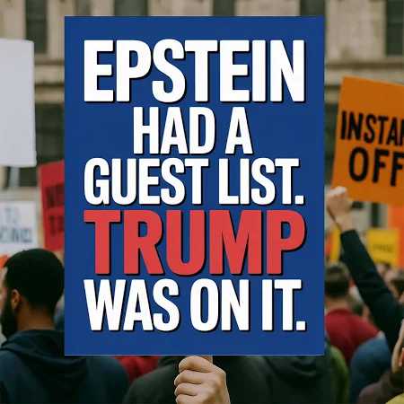 Epstein Files Good Trouble Protest Sign: Political Activist Art (Digital Download