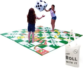 Flaghouse - Giant Snakes and Ladders - Large Inflatable Die - Large Playing Mat