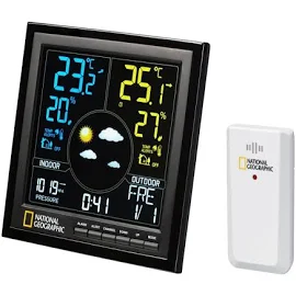 National Geographic VA Colour RC Weather Station Black