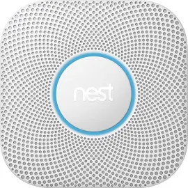 Nest Protect 2nd Gen Wired Smoke and Carbon Monoxide Alarm, White