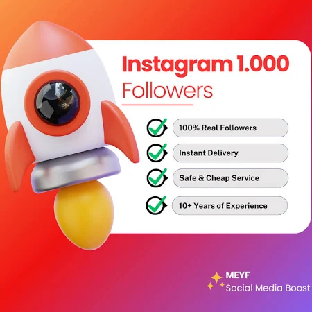 1.000 Instagram Followers | 100% Real, Cheap & Safe | Trusted Growth Service | Fast | Quality Followers