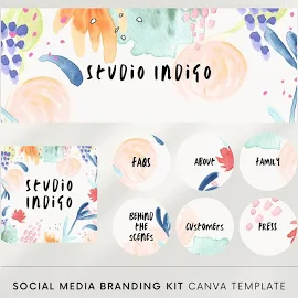 Facebook templates, Facebook cover, Facebook banner, Facebook icon, Canva, Watercolor facebook, Abstract watercolor art, Handwritten logo