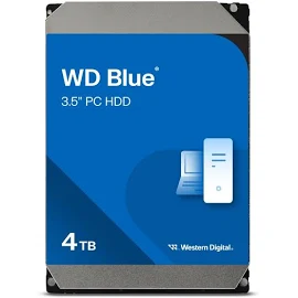 Western Digital 4TB WD Blue PC Internal Hard Drive HDD - 5400 RPM, SATA 6 Gb/s, 256 MB Cache, 3.5" - WD40EZAX (Renewed)