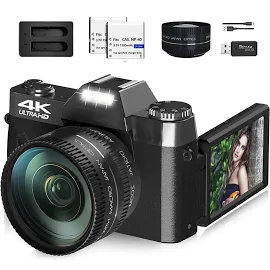 48MP Digital Camera for Photography 4K WIFI YouTube Vlogging Recorder Video Camcorder 16X Digital