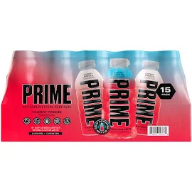 Prime Hydration Drink Cherry Freeze 16.9 Fluid Ounce (Pack of 15)