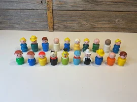 Vintage Fisher Price little people lot of 20 80'