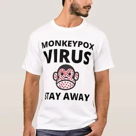 Zazzle Monkeypox Virus T-Shirt, Men's, Size: Adult S, White