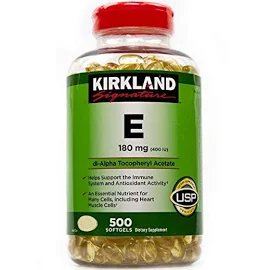 Kirkland Signature Vitamin E 400 I.U. 500 Softgels - Bottle
