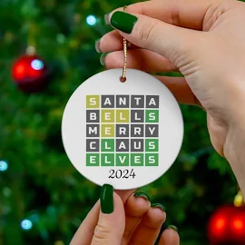 Wordle Ornament | Wordle Christmas Gift | Funny Wordle Lover Gift 2024