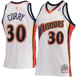Mitchell & Ness Stephen Curry Golden State Warriors White Hardwood Classics 2009-10 Home Authentic Jersey