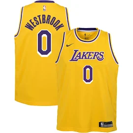 Youth Nike Russell Westbrook Gold Los Angeles Lakers 2021/22 Swingman Jersey - Icon Edition