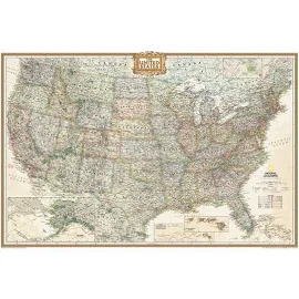 National Geographic Re00620117 United States Executive Map Enlarged Laminated