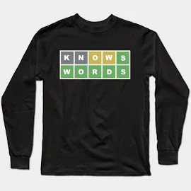 thedeuce Wordle Knows Words Long Sleeve T-Shirt