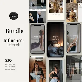 Lifestyle Influencer Instagram Template Bundle | Aesthetic Instagram Template Bundle | lifestyle, blogger, influencer, Reels, Reel covers