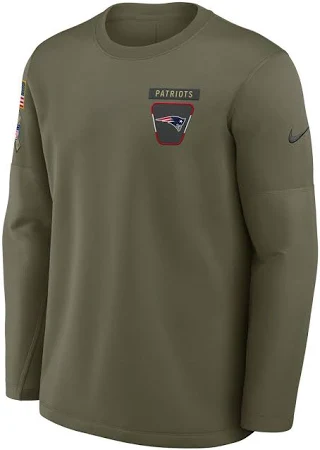 Nike Men's New England Patriots Salute to Service 2025 Therma-FIT Sweatshirt