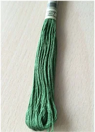 DMC stranded 987 Basil green six strands