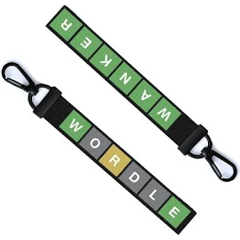 Wordle wanker Chain Keyring Luggage Tag Zipper Pull Bag Key Ring