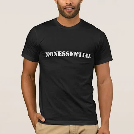 Adult "Nonessential" Gov't Shutdown t-Shirt Men's