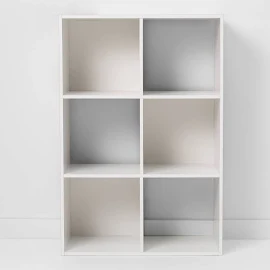 11" 6 Cube Organizer Shelf White - Room Essentials