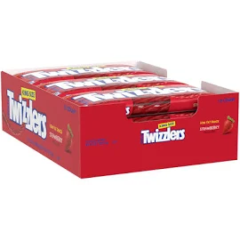 Twizzlers Candy, Strawberry, Twists, King Size - 15 pack, 5 oz packages