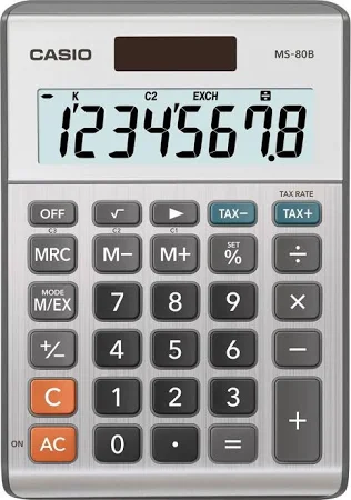 Casio MS-80B Tax and Currency Calculator